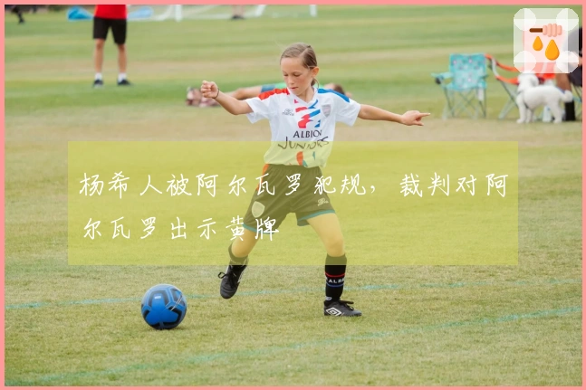 杨希人被阿尔瓦罗犯规，裁判对阿尔瓦罗出示黄牌