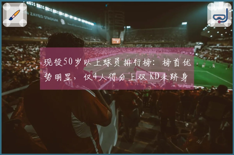 现役50岁以上球员排行榜：榜首优势明显，仅4人得分上双 KD未跻身前列